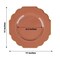 10 TERRACOTTA 12" Baroque PLASTIC DINNER PLATES with Gold Rim